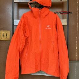 Ontwerpers Brand Windscheper Hooded Jackets Zeta Sl Heren Raincoat Oranje Red Men's L 3ylo