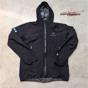 Ontwerpers Brand Windscheper Hooded Jackets Arc Zeta FL Herenjack Black Full Zipper Company Logo GTEX 52NX