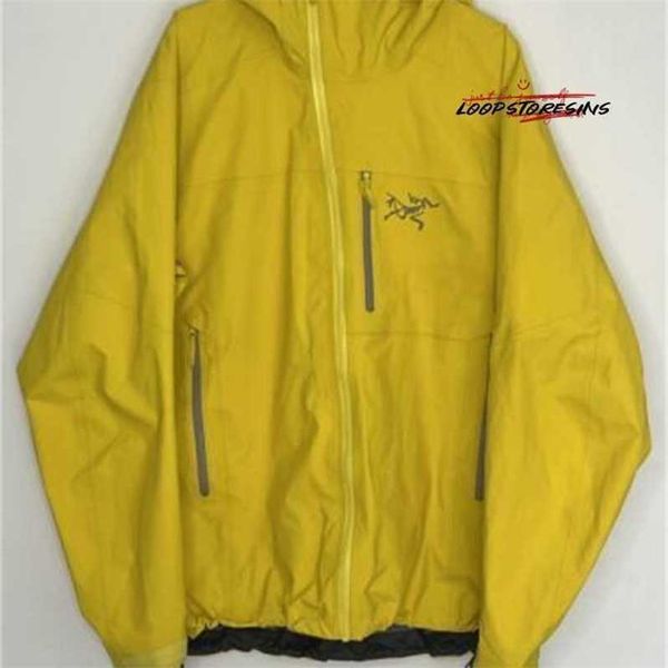 Designers Brand Windbreaker Vestes à capuche Arc Pro Mountain Recco Jack Men Size XL Yellow R73F