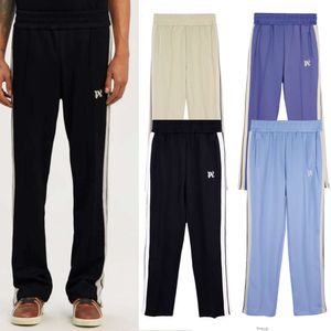 Diseñadores Pantalón casual Pantalones para hombre Pantalones de chándal Palmes Angel Angels Negro Blanco Lado Rayado Suelto Ajuste Pantalones rectos Hombres Mujeres Casual Deportes Versátil