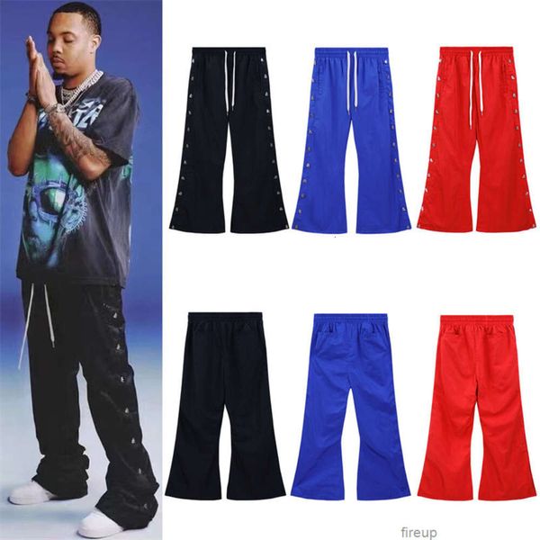 Diseñadores Pantalón casual Pantalones para hombre Pantalones de chándal Hellstar Hell Star Breasted Nylon Secado rápido Pantalones rectos sueltos High Street Pierna ancha Tendencia casual