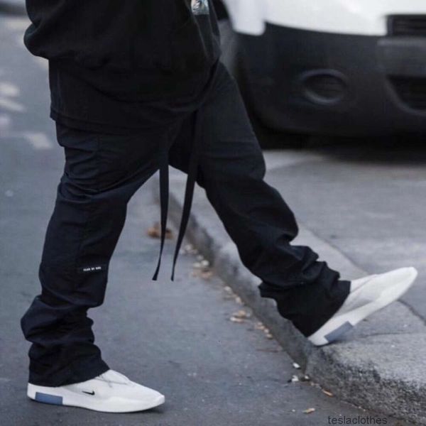 Diseñadores Pantalón casual Streetwear Jogger Pantalones Pantalones de chándal Nieblas corregidas Temporada 6 6ta Correa principal Cordón Velcro Barril recto High Street Pantalones casuales para hombre