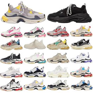 Diseñadores triple s zapatos casuales corriendo zapatos al aire libre masculina para mujer rosa oro múltiple plataforma de entrenadores de colores paris 17fw papá viejo balendaiga sneakers tamaño 36-45