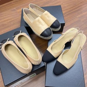 Designers Chaussures Femmes Loafers Fisherman Fisherman Chaussures Espadrilles Sandales d'été Slingback Talons Ballet Flats Mis Half CC Sandales talons Chaussures Femme Designer