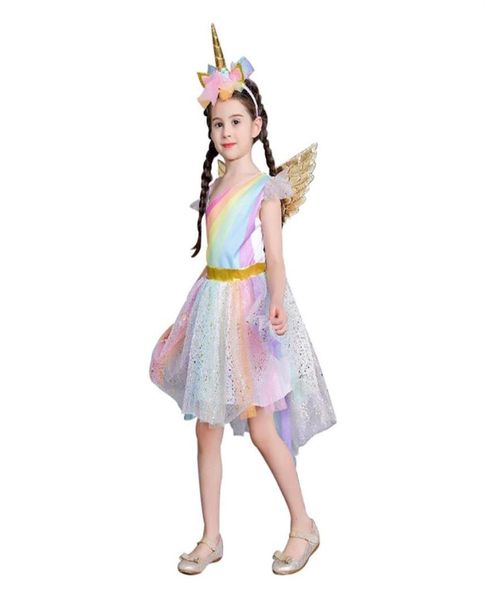 Designers vêtements pour enfants princesse arc-en-ciel