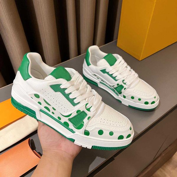 Zapatos de lujo Zapatos casuales de entrenador Nuevas zapatillas de deporte de mezclilla de corte bajo Zapatillas de deporte con bordado de puntos de Coach para hombres y mujeres Zapatillas de cuero de diseñador naranja blanco verde negro.