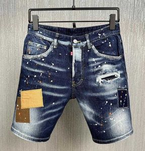 Ontwerpers D2 Dsq Dsquare Distressed 2 Strandjeans voor heren Korte GOYAR-broek Motion Shorts Trunks Ripped Rhude Bikers Man Designer A8