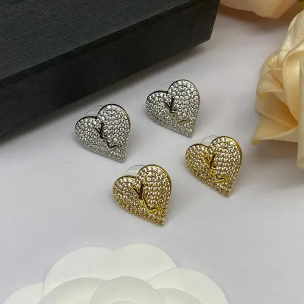 Designers Boucles d'oreilles diamants étalons de luxe bijoux pendentif oreilles poteaux femmes diamants cerceau oreilles oreilles poteaux d'oreille en or cadeau de mariage bijoux de luxe