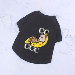 Designers Chien Vêtements Pour Unisexe Banane À Manches Courtes Printemps Été LuxuryDog Manteaux Coton Classique T-shirt Loisirs Casual Pet Vêtements