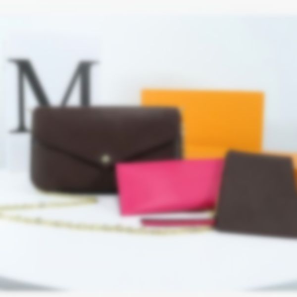 Designers enveloppe Totes Portefeuille de sac à main de luxe sur la chaîne M61276 Sacs de chaîne en cuir multis rose gymnase Femme Sac de messager