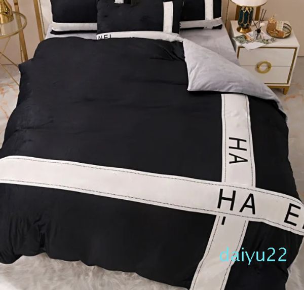 Designers ensembles de literie de mode couettes d'oreillers setvelvet housse de couette drap de lit confortable king taille de couette