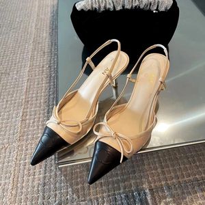 Designers Fashion Womens Luxurys High Heel Sandal Top Quality 2024 New Lady Dress Shoes Sandale Slipper Party Talons en cuir Mule Mule Casual Shoe Slipers
