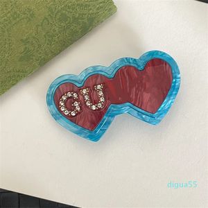 Diseñadores Pinzas para el cabello Rosa Azul 2 colores Mujeres Barrettes Clip Niñas Fiesta Boda Mejor joyería para el cabello