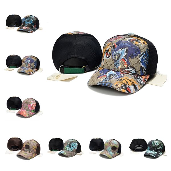 Diseñadores Capas de béisbol de diseñadores Casqueta de estampado de animales Casquette Luxury Classic Caps Fashion Women and Men Sunshade Cap Sports Ball Gaps Outdoor Travel Regalo agradable