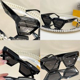 Hoogwaardig rechthoekig acetaat cat eye-montuur van ontwerpers The Cut-zonnebril Mode voor heren en dames met lettercirkels op het binnenscharnier Z1746U casual vakantie