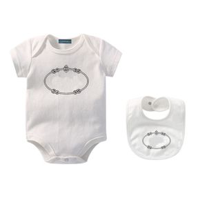 ontwerpers Baby Romper Romper Baby zomer rompertjes Kledingsets rompertjes met korte mouwen Baby slabbetje Katoenen jumpsuits Kleding CHD2312281 esskids