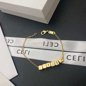 Ontwerpers juwelen Celi Nieuwe CE Home Color Square Letter Bracelet Match Home Dice Bouwstenen Modieuze Foreign Style armband Ins Gold Bracelet