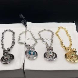 Designer-Juwelen Vivienne Saturns klassisches westliches Empress Orb 3D-Wasserdiamant-Armband Damen Sommer Neues Modedesign Kragenkettenzubehör