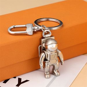 Ontwerpers sleutelhanger mode astronaut zilveren sleutelhangers womens mannen klassieke merk brief sleutel gesp hoge kwaliteit vrouw tas hanger ketting