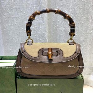 Ontwerpers dames schoudertas kleine portemonnee bamboe canvas kameel en ebbenhouten antieke 100 -jarig jubileum cross body portemonnees bovenste handgreep tot 225m