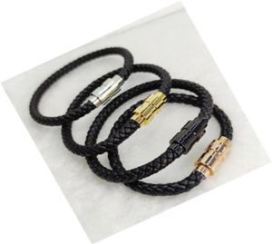 Designers Bracelets en cuir bracelets tissés antique bracelets de charme noir Pulseira masculina aimant homme Bangles Bijoux de mode7138251