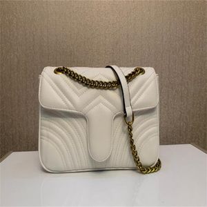 Designers Cuir Femmes Sacs à bandoulière Bandoulière Sacs à main de luxe Sacs à main d'embrayage Dames Portefeuilles Fourre-tout Or Argent Noir Sac à chaîne 5 couleurs disponibles sizx 26/15/7com