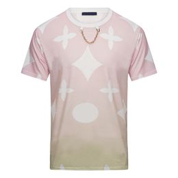 Designers Lettre L T-shirts Hommes Femmes Polos Chemise Designer Gradient Col Rond Manches Courtes Luxurys Marque Tees Polo Designer De Chemises