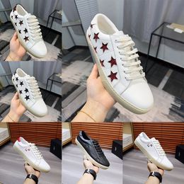 Ontwerpers Luxe merk california serie casual Witte schoenen dames heren Vijfpuntige ster ontwerp Leer koeienhuid materiaal Modetrend Trainers Sneakers