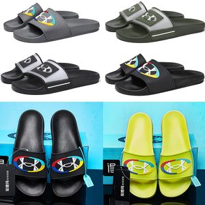 Ontwerpers Luxe Merk Mens Slippers Zwart Grijs Groen Sandalen Strand Slide Flat Platform Mannen Sandalen Badkamer Outdoor Schoenen Slippers