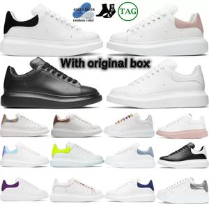 Baskets de luxe Designers Chaussures de course Blanc Noir Cuir Velours Espadrilles Baskets Hommes Femmes Flats Lace Up Platform Sneakers