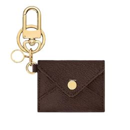 Ontwerpers Luxurys Wallet Keychain Keyring Fashion Turne hanger autoketen Charm Bruin Old Flower M68863 Mini Bag Trinket Gifts Accessoires