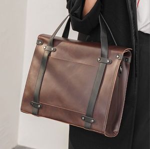 Ontwerpers Mannen Business Womens Aktentas Lederen Handtas Buckes Laptop Tas Schouder Bureaus voor vrouwelijke aktetassen