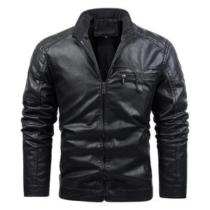 Designers Hommes Polaire Chaud Moto Vestes En Cuir Solide Slim Automne / Hiver Manteau Épaissi Pardessus Tendance Biker Veste À Capuchon