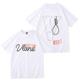 Ontwerpers Mannen T-shirt Vlone Branded Style V Logo Print Ronde Hals Mans Anti-Pilling Korte Mouw Ademend T-shirt Voor Heren En Vrouwen Tees Streetwear Koppels Tshirt Y1