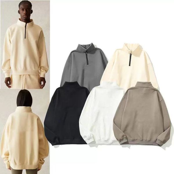 Diseñadores Hombres Mujeres Con capucha Essentials Collar Sudaderas con capucha Esencial Sudadera con capucha suelta Manga larga Carta en el pecho Jersey Hip Hop Sudaderas Ropa para hombre Sudaderas con capucha Tops