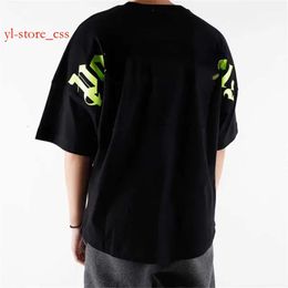 Ontwerpers mannen dames palm t shirt mans stylist guillotine beren palmen bedrukte korte mouw afgeknotte beren hoeken T-stukken hoogwaardige trendy casual heren t-shirt 6788