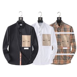 Designers Mens Dress Business Fashion Casual Shirts Men Spring Slim Fit Shirts Chemises de Marque Pour Homme