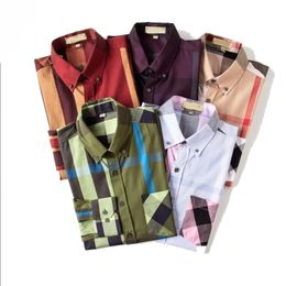 Ontwerpers Mens Drail Shirts Business Fashion Casual Shirt Brands Men Spring Slim Fit Shirts Chemises de Marque Pour Hommes Chemise M-4XL 841849829