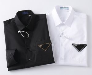 Designers Mens Chemises habillées Casual Men Long Sleeve marque Cotton Shirt Men Plus Size Slim Fit