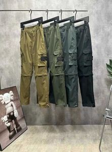 Ontwerpers Mens Pant Autumn Winter Stone Cargo Soveralls Badge Militaire stijl Retro gewassen zijzakbundel voet mannen overalls sport running 661ess