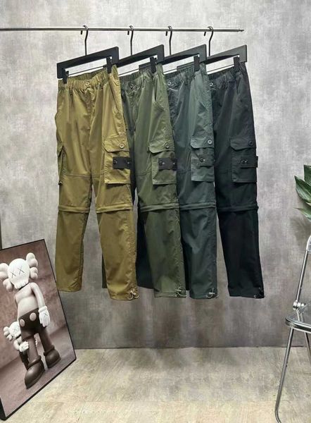 Diseñadores Mens Pant Outumn Winter Stone Cargo Soveralls Insignia Militar Militar