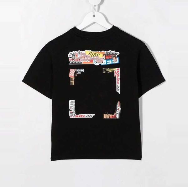 Diseñadores Camisetas para hombre Ofs Camiseta de lujo Niños Offs White Boys Flecha irregular Chicas Verano Manga corta Camisetas Carta Impreso Dedo Suelto Niños pequeños Camisetas juveniles qw23