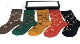 Designers Hommes Femmes Chaussettes Party Five Luxurys G Sports Winter Mesh Lettre Imprimé Marques Coton Homme Femal Sock avec boîte cadeau Chri1536843