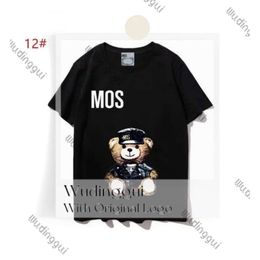 Ontwerpers Heren Dames T-shirts T-shirts Mode Brief Afdrukken Korte Mouw Dame Tees Luxe Casual Kleding Tops T-shirt Moschi 441