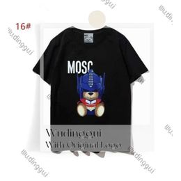 Ontwerpers Heren Dames T-shirts T-shirts Mode Brief Afdrukken Korte mouw Dame Tees Luxe Casual Kleding Tops T-shirt Moschi 197