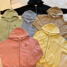 Designer Herren-Sweatshirt mit Reißverschluss, Strickjacke, warm, langärmelig, Kapuzenpullover für Damen, lässig, lockerer Kapuzenpullover
