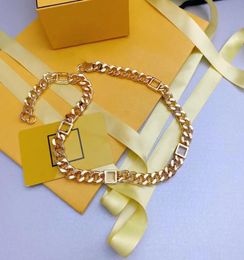Дизайнерское ожерелье, роскошная золотая цепочка, браслет, толстые цепочки, квадратное ожерелье с буквами, браслеты, темперамент, универсальные украшения1697090