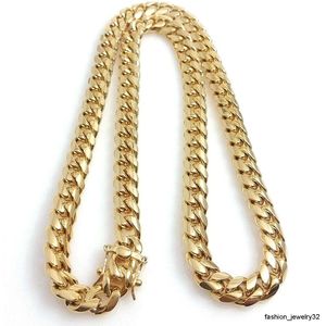 Ontwerpers kettingen Cubaanse link gouden ketting kettingen Goud Miami Cubaanse Ketting Mannen Hip Hop Rvs Sieraden Kettingen