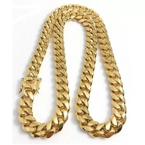 Designers Colliers Cuban Link Chaînes Gold Chains Gol