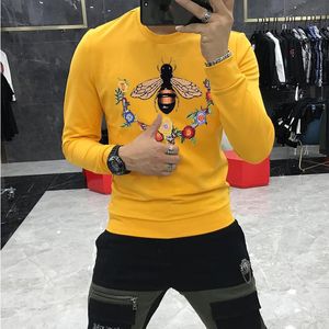 Designers New Autumn and Winter Hoodie's Animal Brodery Bee Fashion Slim Fit Casual Casual European Station Bottom